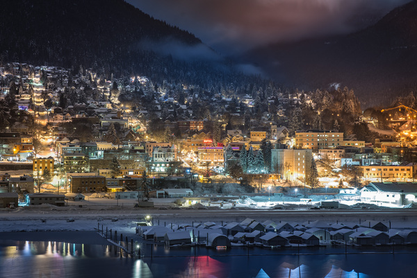 Christmas Magic over Nelson Print