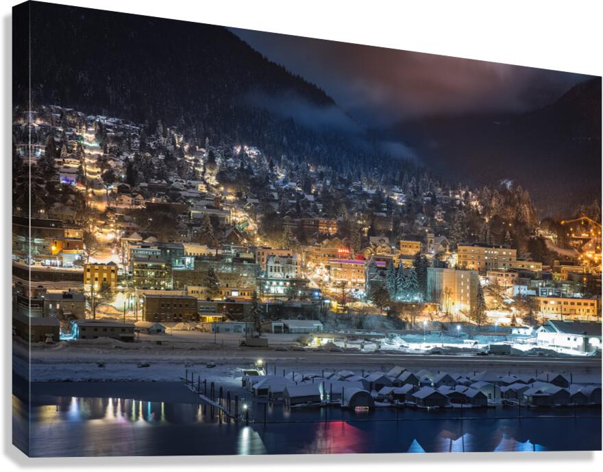 Christmas Magic over Nelson  Canvas Print