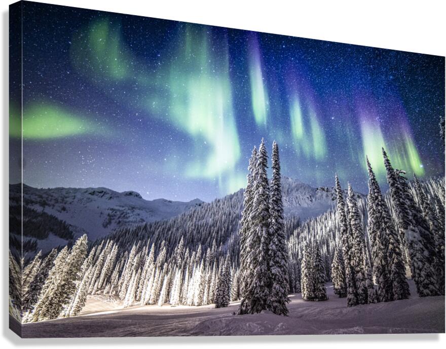 Northern Lights over Whitewater  Canvas Print