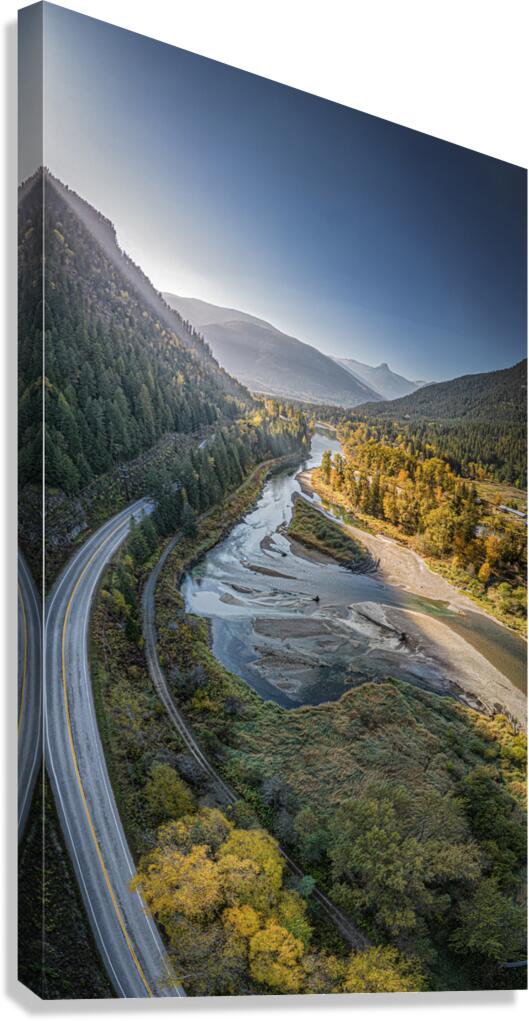 Slocan River Curve  Canvas Print