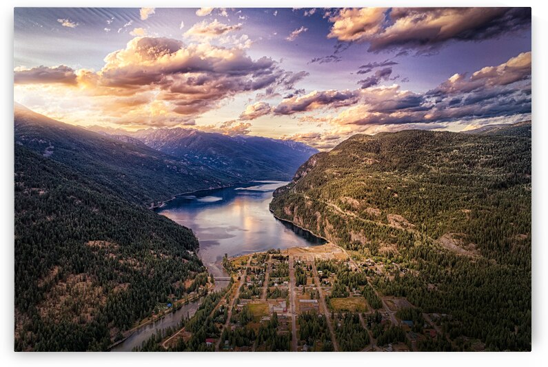 Slocan Lake Sunset by Adrian Wagner Studio
