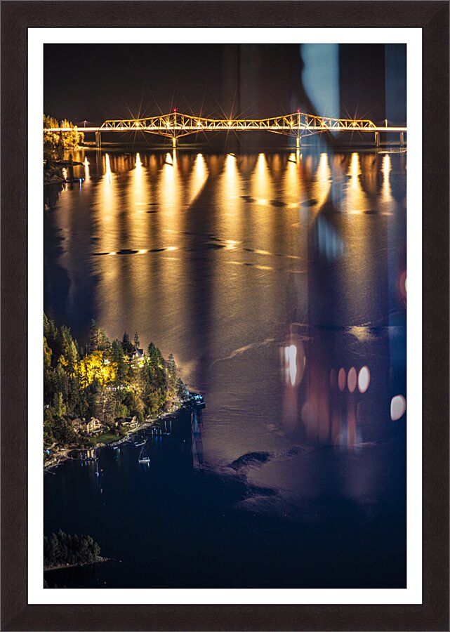 Orange Bridge from Morning Mountain  Framed Print Print