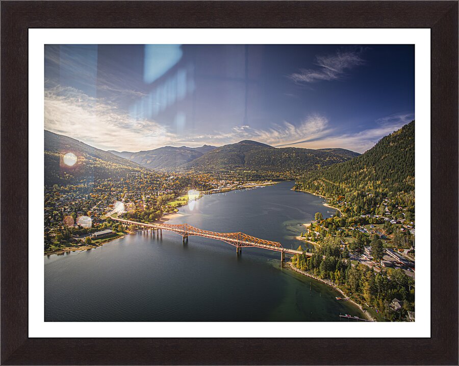 Fall Flight over Nelson  Framed Print Print