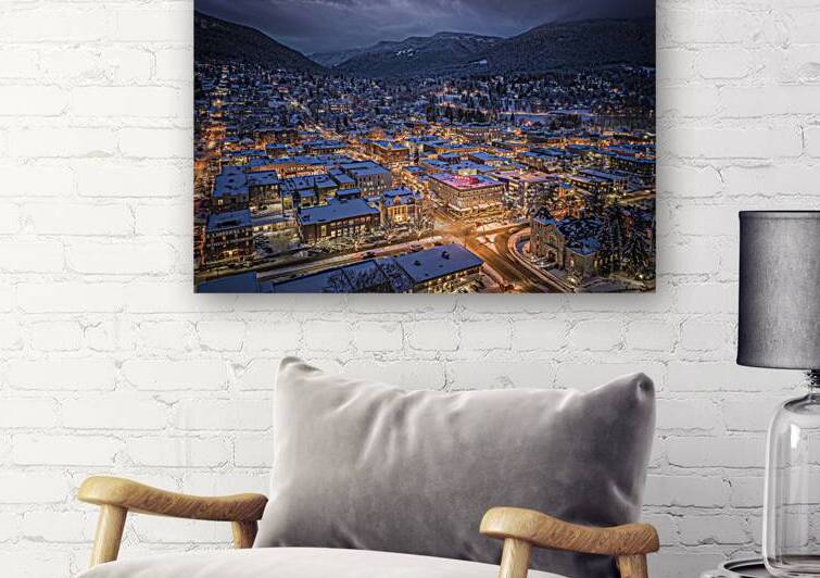 Downtown Winter Night by Adrian Wagner Studio